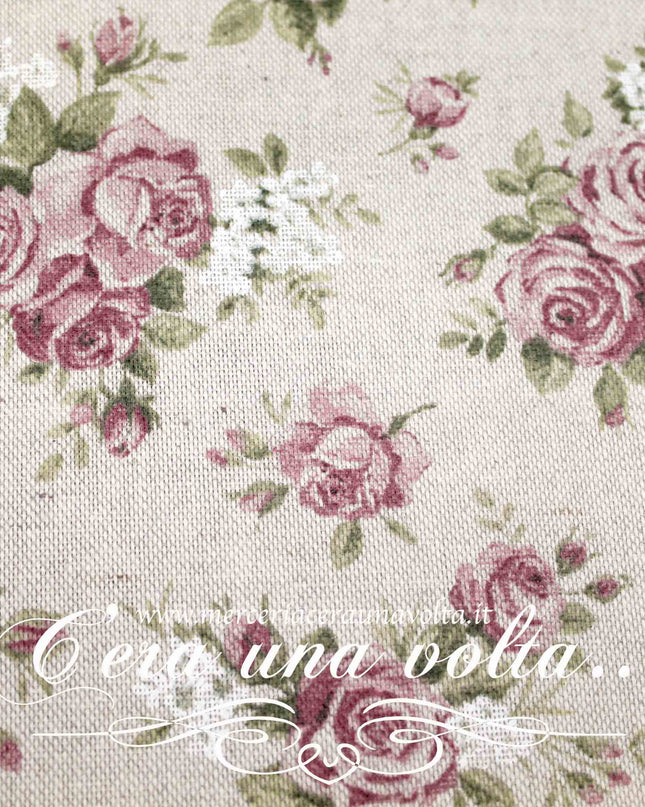 Tessuto Provenzale Rose Inglesi