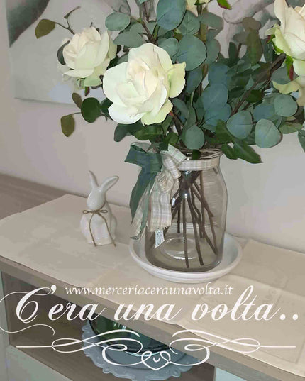 Centrotavola rettangolare damascato