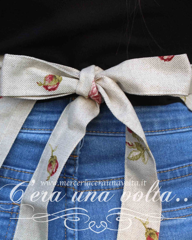 Grembiule a vita da ricamare Roses
