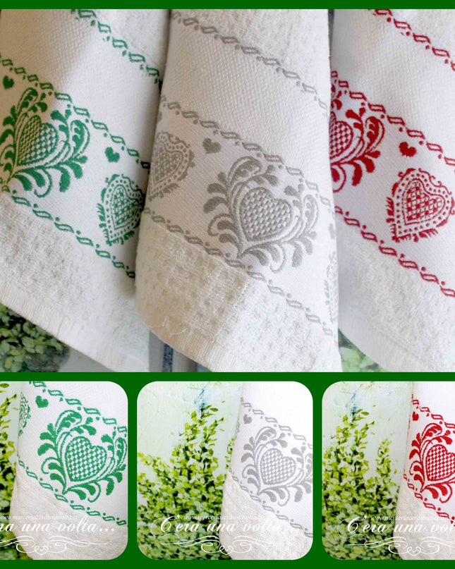 Strofinaccio cuori in Spugna