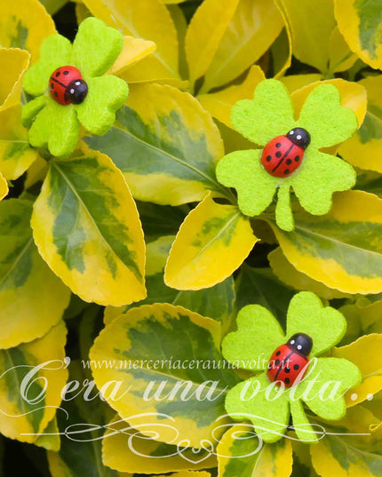 Set 3 coccinelle portafortuna in feltro