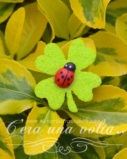 Set 3 coccinelle portafortuna in feltro