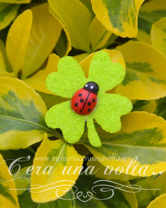 Set 3 coccinelle portafortuna in feltro