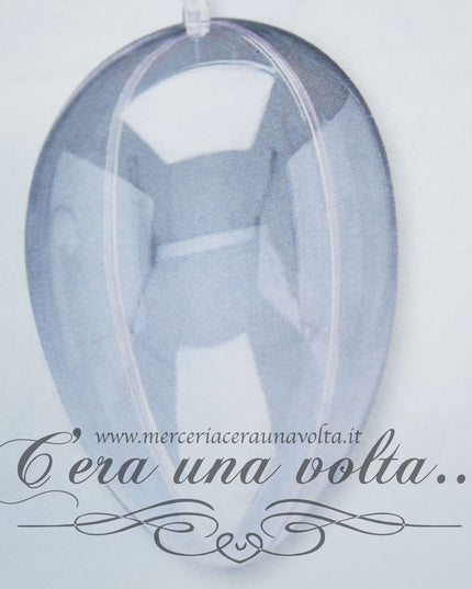 Uovo in plastica trasparente 60 mm