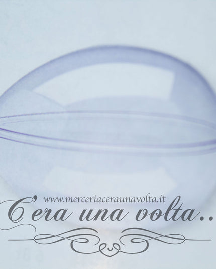 Uovo in plastica trasparente 80 mm