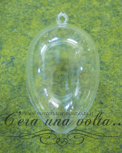 Uovo in plastica trasparente 80 mm