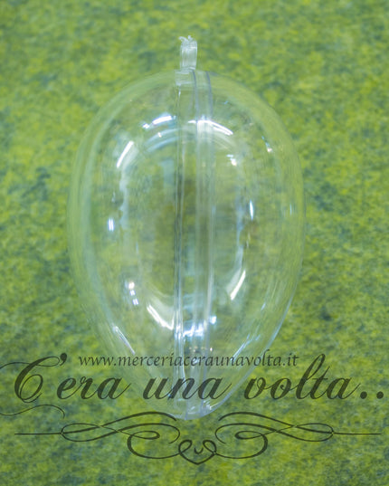 Uovo in plastica trasparente 80 mm