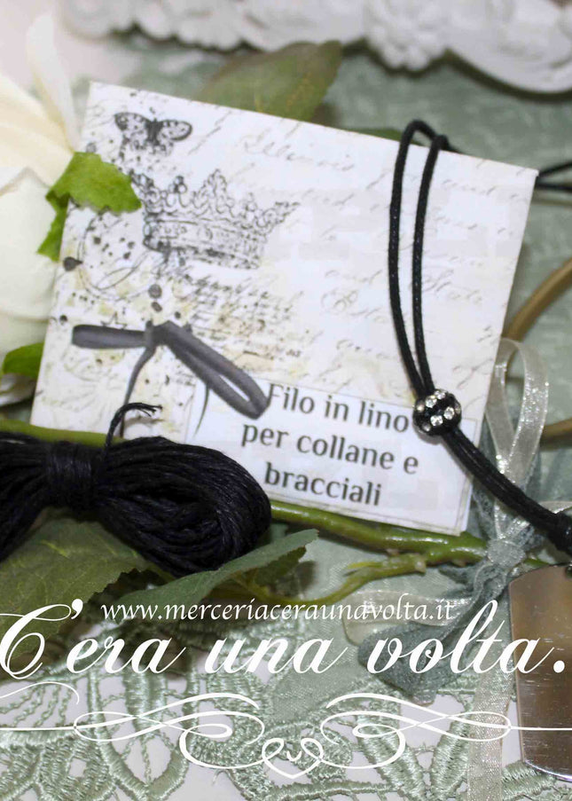 5 mt Cordino in lino per collane e braccialetti