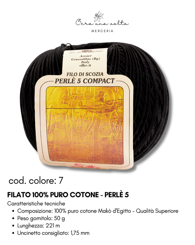 Filato 100% Puro Cotone - Perlè 5 e Perlè 8