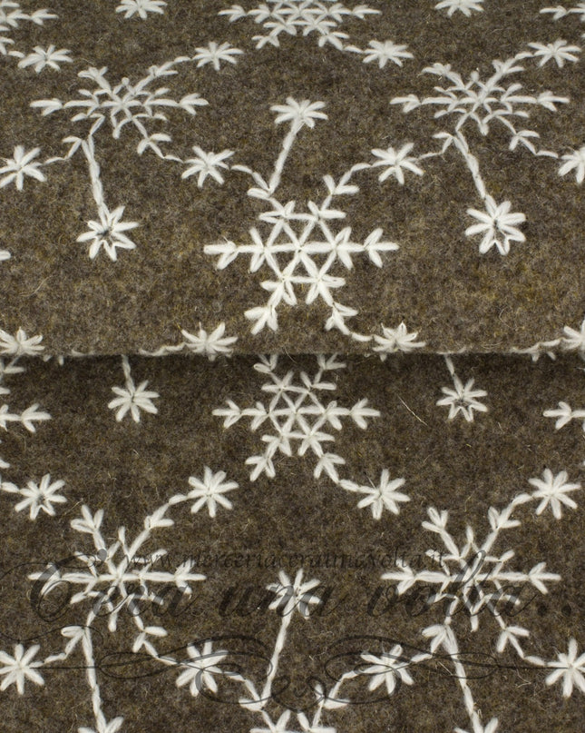 35 x 35 cm Feltro di lana ricamato