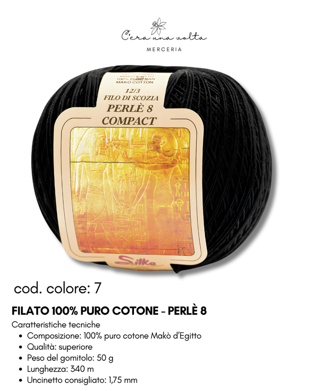 Filato 100% Puro Cotone - Perlè 5 e Perlè 8