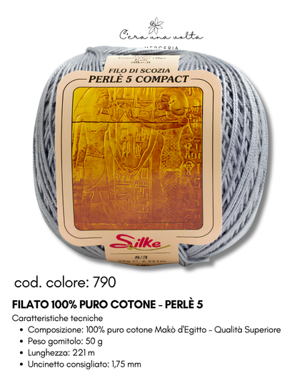 Filato 100% Puro Cotone - Perlè 5 e Perlè 8