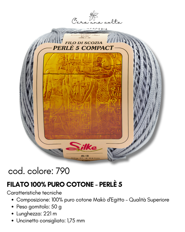 Filato 100% Puro Cotone - Perlè 5 e Perlè 8