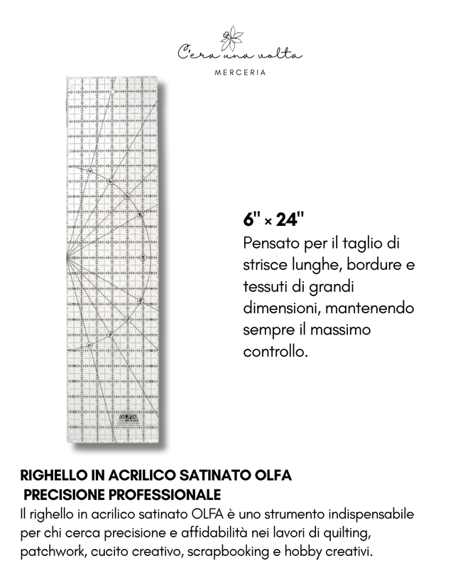 Righello in Acrilico Satinato OLFA – Precisione Professionale