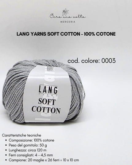 Lang Yarns Soft Cotton – 100% Cotone