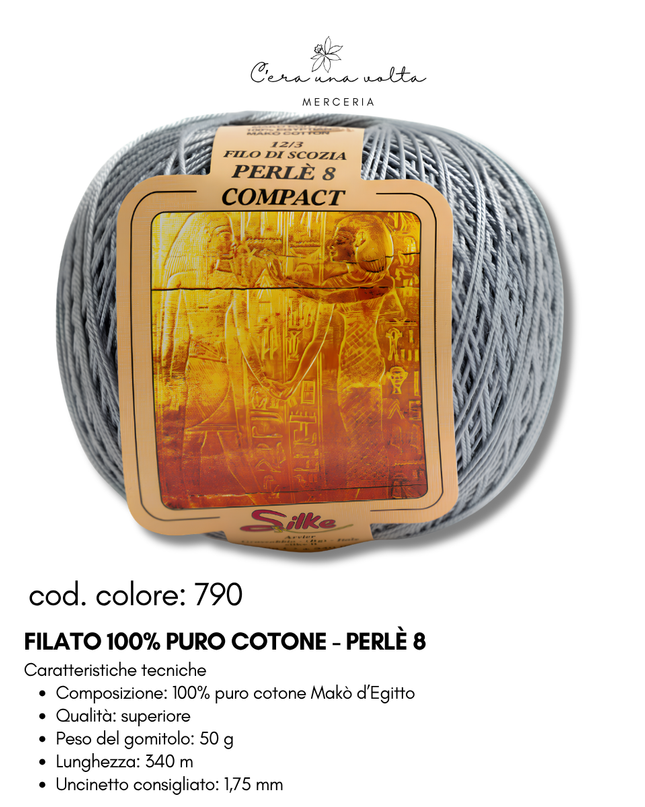 Filato 100% Puro Cotone - Perlè 5 e Perlè 8