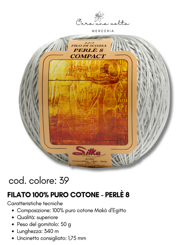 Filato 100% Puro Cotone - Perlè 5 e Perlè 8