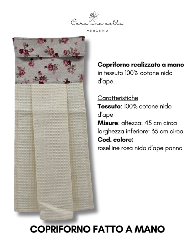 Copriforno fatto a mano Roselline