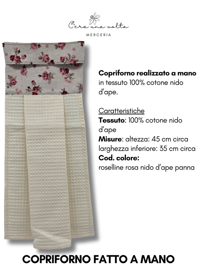 Copriforno fatto a mano Roselline