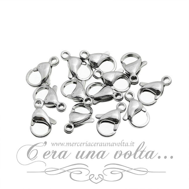 5 Pz Moschettoni chiusure per collane