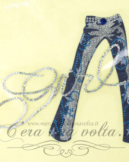 Applicazione termoadesiva jeans girl