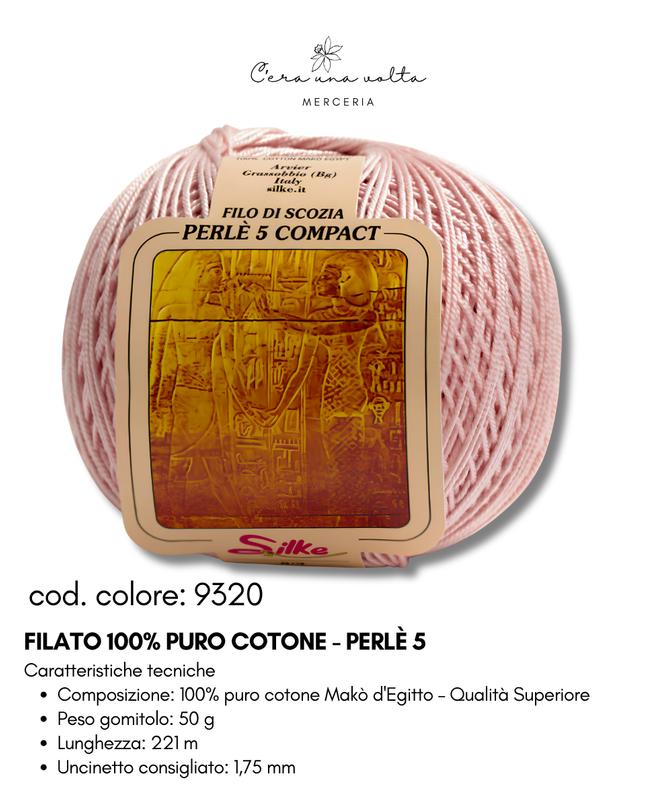 Filato 100% Puro Cotone - Perlè 5 e Perlè 8