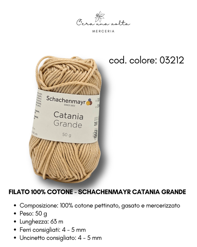 Filato 100% Cotone - Schachenmayr Catania Grande