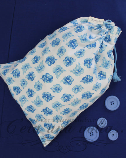 Set asilo  Blue flowers