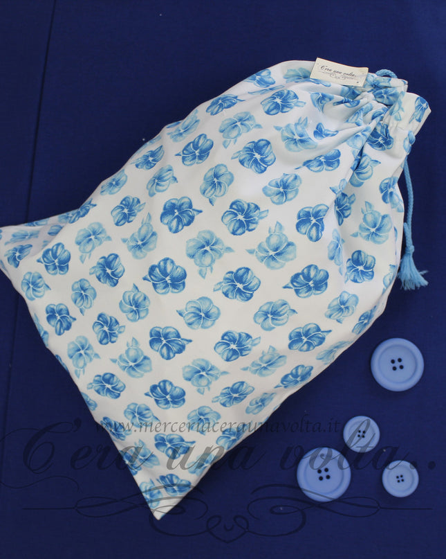 Set asilo  Blue flowers