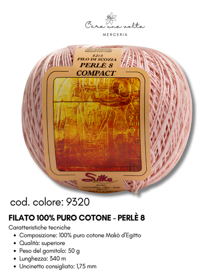 Filato 100% Puro Cotone - Perlè 5 e Perlè 8