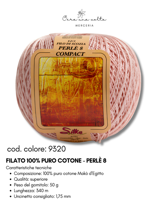 Filato 100% Puro Cotone - Perlè 5 e Perlè 8