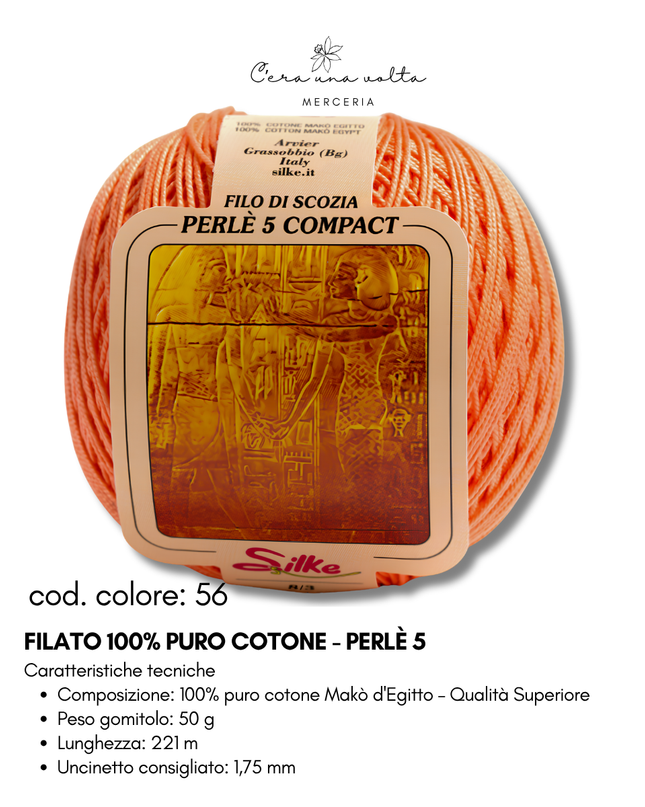 Filato 100% Puro Cotone - Perlè 5 e Perlè 8