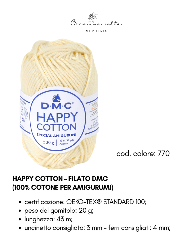 DMC Happy Cotton – Filato 100% cotone per amigurumi