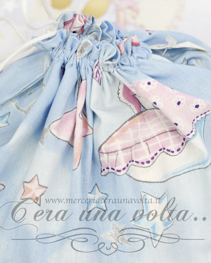 Sacchettino asilo Baby Star azzurro