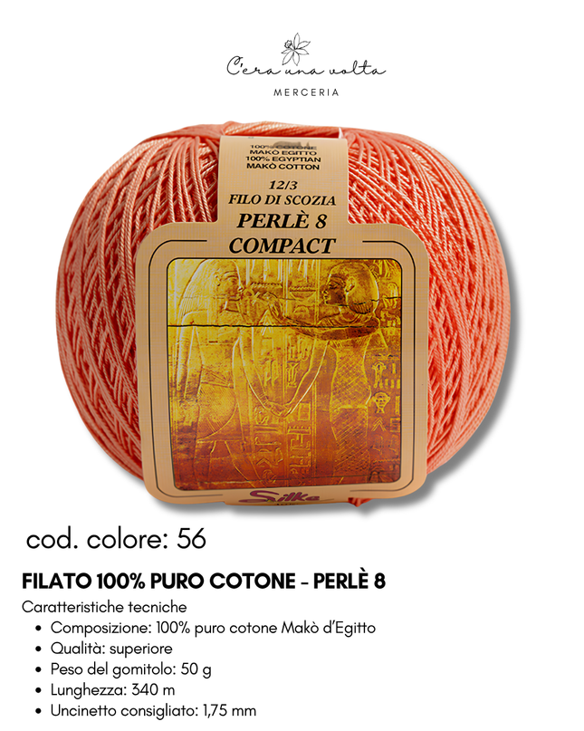 Filato 100% Puro Cotone - Perlè 5 e Perlè 8