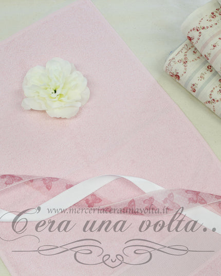 Asciugamano asilo da ricamare Rosa