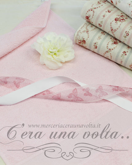 Asciugamano asilo da ricamare Rosa