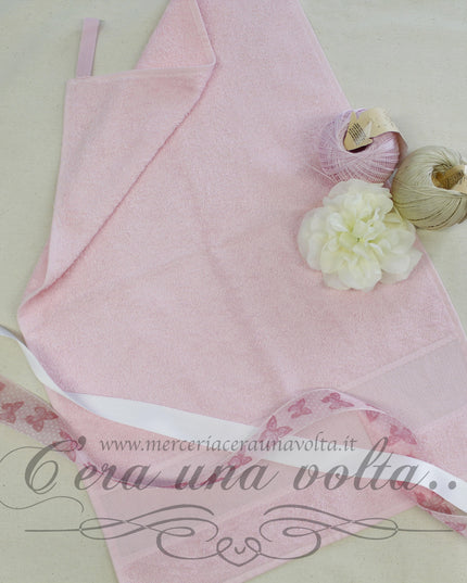 Asciugamano asilo da ricamare Rosa