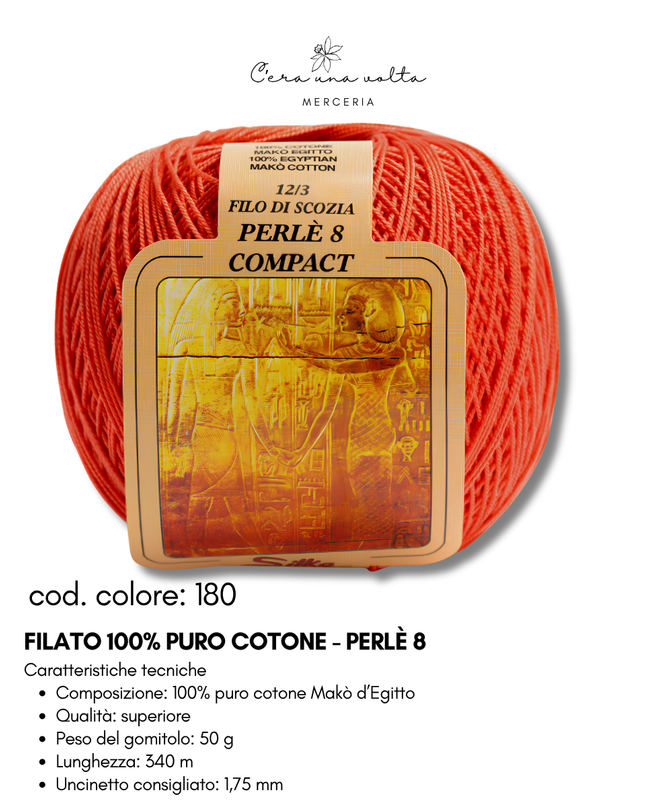 Filato 100% Puro Cotone - Perlè 5 e Perlè 8