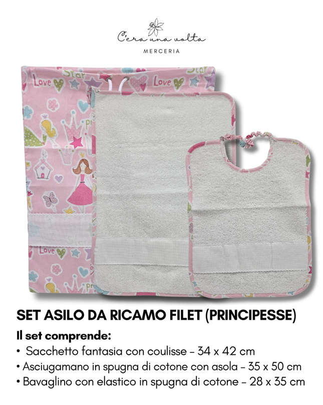 Set asilo da ricamo FILET (Ballerine e Principesse)