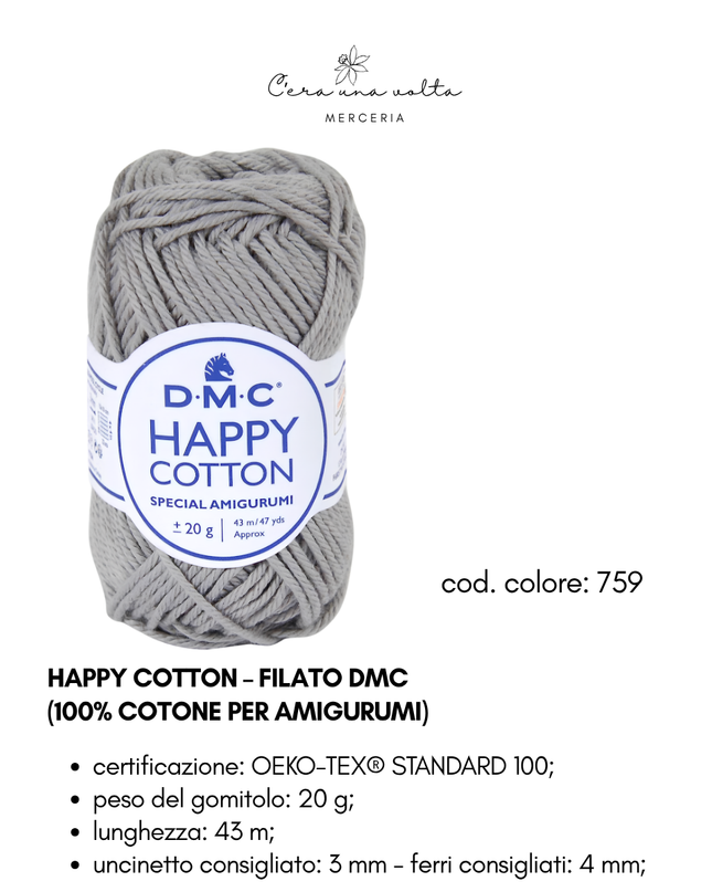 DMC Happy Cotton – Filato 100% cotone per amigurumi