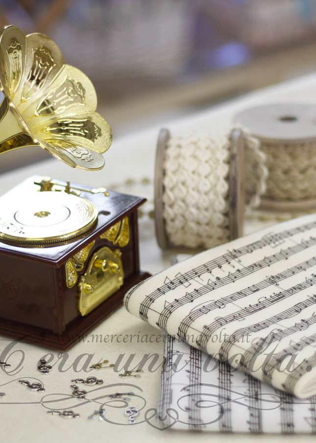 90 x 50 cm Pannolenci stampato note musicali