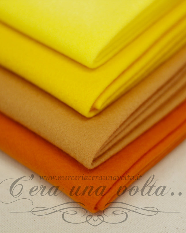 Set 16  fogli pannolenci Tinta unita