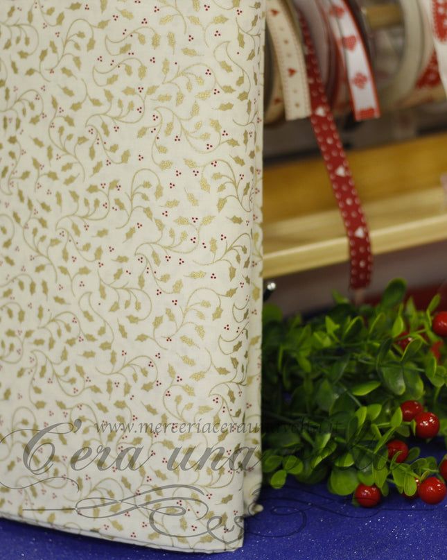 Tessuto in cotone Gold Leaves