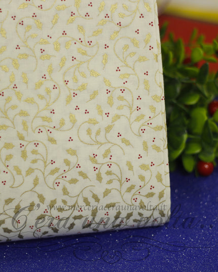 Tessuto in cotone Gold Leaves