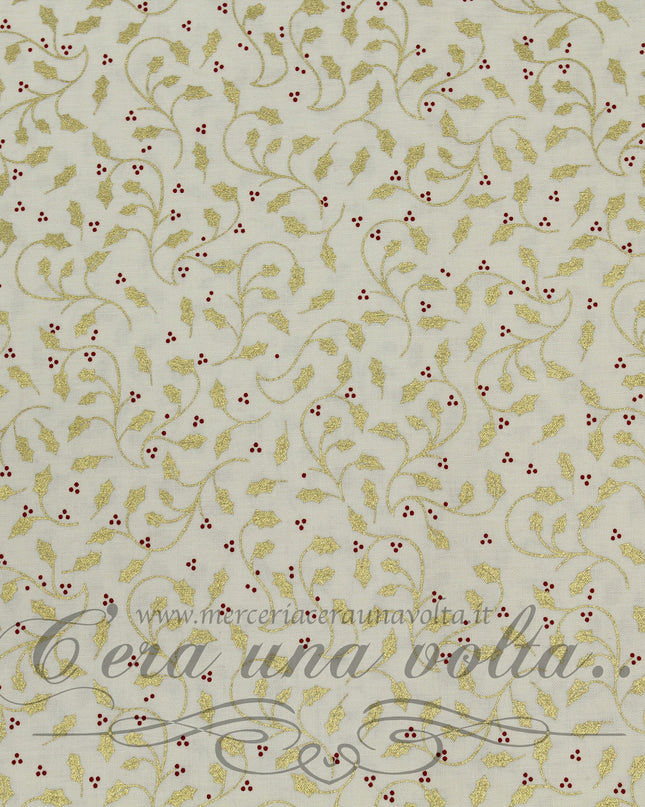 Tessuto in cotone Gold Leaves