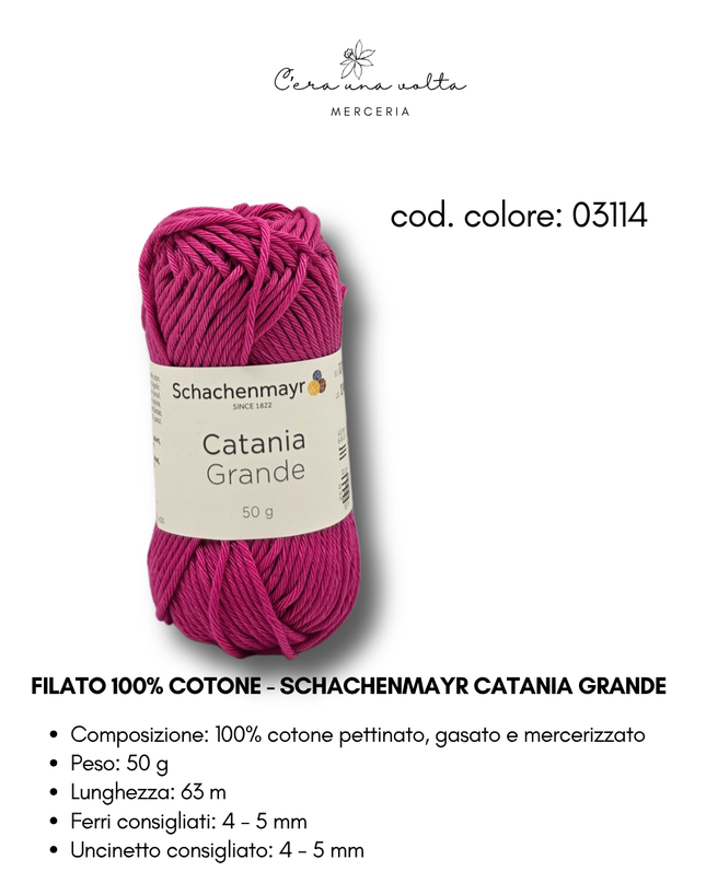 Filato 100% Cotone - Schachenmayr Catania Grande