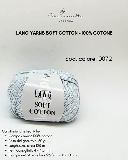 Lang Yarns Soft Cotton – 100% Cotone