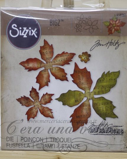 Fustella Bigz Die Tattered Poinsettia By Tim Holtz SX 658261