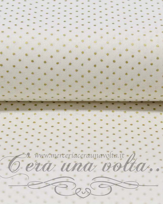 Tessuto a Pois dorati